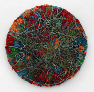 Sheila Hicks (b. 1934, United States) Hyperion, 2021 Synthetic fibers, cotton, and wood