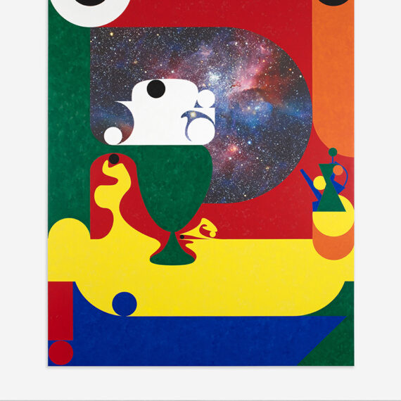 Ad Minoliti (b. 1980, Argentina) Space Cat Cafe #3, 2022 Acrylic on canvas