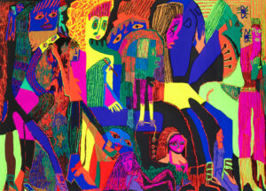 Summer Wheat (b. 1977, United States) Different Shapes and Sizes, 2020 Acrylic on aluminum mesh