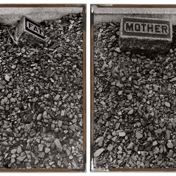 Sophie Calle (b. 1953, France) Les Tombes (FATHER/MOTHER), 1990 Two gelatin silver prints, flush-mounted to aluminum, in artist’s frame, ed. of 7