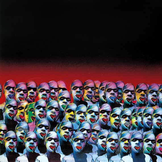 Norman Catherine (b. 1949, South Africa) National Anthem, 1981 Airbrush, collage, and watercolor on paper