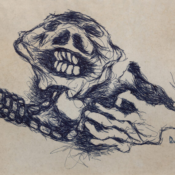 Dumile Feni-Mhlaba (Zwelidumile Mxgazi) (b. 1942, South Africa; d. 1991, United States) Untitled (Monster head), n.d. Ink on paper