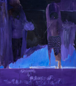 Andrew Pierre Hart (b. 1970, United Kingdom) Introducing Sonara and Blacqousti, 2021 Oil, oil stick, and pencil on canvas