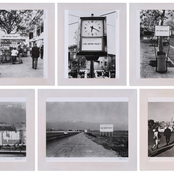 Alfredo Jaar (b. 1956, Chile) Studies on Happiness, Public Interventions, 1980 Six gelatin silver prints, ed. 3/3