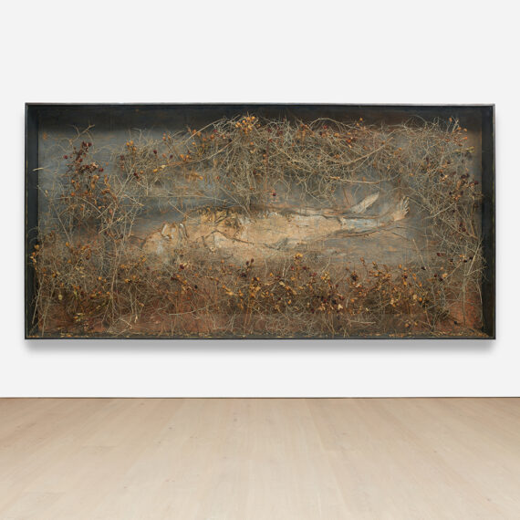 Anselm Kiefer (b. 1945, Germany) Pietà, 2007 Oil, emulsion, acrylic, shellac, brambles, cardboard, and dried roses on canvas, in artist’s frame