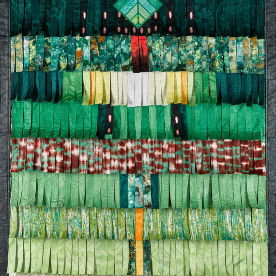 Abdoulaye Konaté (b. 1953, Mali) Vert Pour Sidy, 2017 Textile