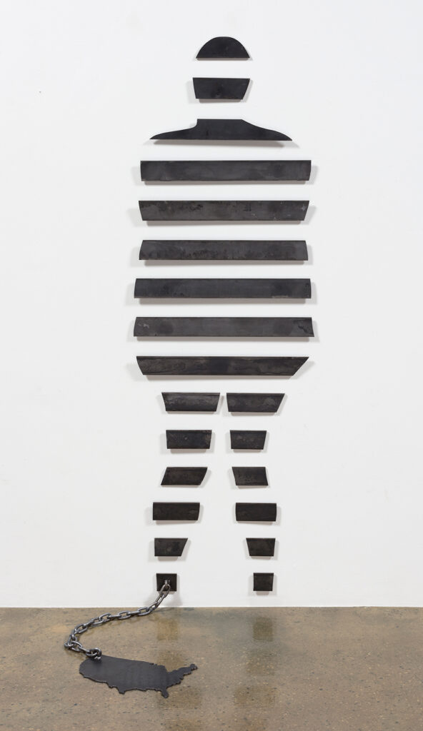 Carlos Martiel (b. 1989, Cuba) Great Nation, 2023 Steel