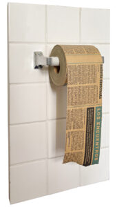 Wilfredo Prieto b. 1978, Sancti Spíritus, Cuba; lives in Havana, Cuba Papel periódico, 2001 Newspaper and ceramic tile