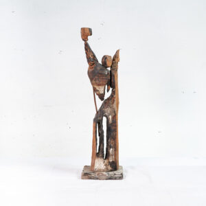 Luis Manuel Otero Alcántara (b. 1987, Cuba) From the series Los héroes no pesan, 2011 Mixed media and burnt wood