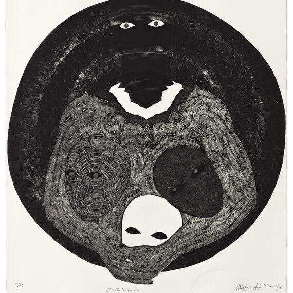 Belkis Ayón b. 1967, d. 1999, Havana, Cuba Intolerancia, 1998 Collagraph on woven paper