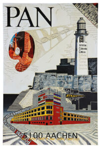 René Francisco Rodríguez & Eduardo Ponjuán (1986 – 1996) (René Francisco Rodríguez b.1960; Eduardo Ponjuán b. 1956, Cuba) Pan, 1994 Acrylic and mixed media collage on canvas