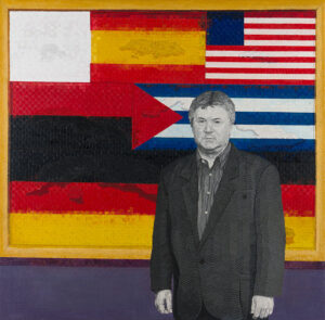 René Francisco Rodríguez & Eduardo Ponjuán (1986 – 1996) (René Francisco Rodríguez b.1960; Eduardo Ponjuán b. 1956, Cuba) Retrato del profesor Becquer, 1994 Oil on canvas