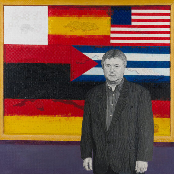 René Francisco Rodríguez & Eduardo Ponjuán (1986 – 1996) (René Francisco Rodríguez b.1960; Eduardo Ponjuán b. 1956, Cuba) Retrato del profesor Becquer, 1994 Oil on canvas