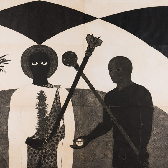 Belkis Ayón b. 1967, d. 1999, Havana, Cuba Fragmento de La Consagración II, 1991 Collagraph on woven paper