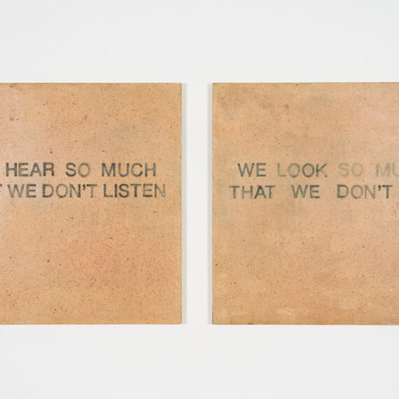 Iván Capote b. 1973, Pinar del Río, Cuba; lives in Havana, Cuba Pain Killers, 2014 Crushed aspirin, ink, and glue on canvas, diptych