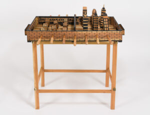 Abel Barroso b. 1971, Pinar del Río, Cuba; lives in Havana, Cuba Volver a casa, 2010 Xylograph on wood