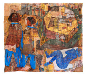 Mequitta Ahuja b. 1976, United States Autocartography I, 2012 Acrylic, colored pencil, oil, and enamel on paper collage