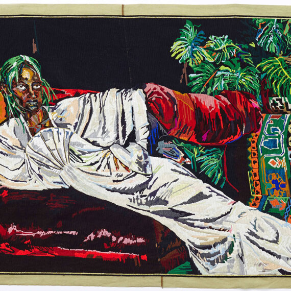 Athi-Patra Ruga b. 1984, South Africa The Sacred Versatile Queen and Autocrat of all Azania, 2014 Wool and thread on tapestry canvas