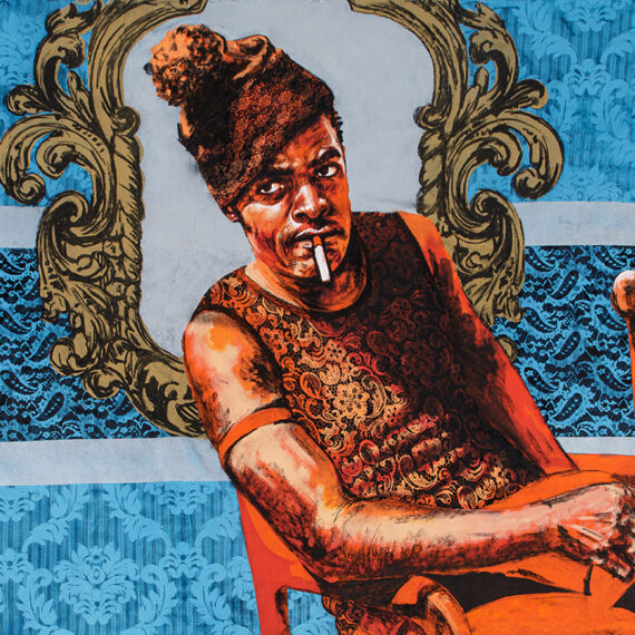 Bambo Sibiya b. 1986, South Africa Unganibiza uTepa, 2017 Acrylic and charcoal on canvas