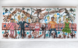 Barthélémy Toguo b. 1967, Cameroon Rwanda 1994, 2014 Oil on canvas