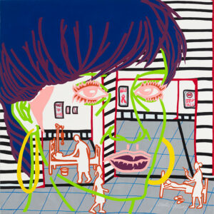 Boris Nzebo b. 1971, Gabon Olive L’infirmière, 2014 Acrylic on canvas