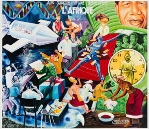 Chéri Chérin b. 1955, Congo Aux sources d’une révolution: l’Afrique, 2017 Oil on canvas