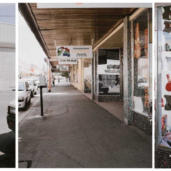 David Goldblatt b. 1930–2018, South Africa The Sheriff Knocking / Conditions Apply, Oudtshoorn, 2006 Digital pigment prints, triptych