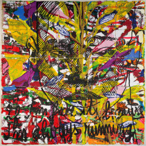 Francisco Vidal b. 1978, Portugal If I am Free it’s Because I am Always Running, No. 2, 2015 Oil and handmade recycled paper mounted on canvas