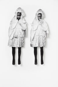 Frida Orupabo b. 1986, Norway Untitled, 2018 Collage with paper pins mounted on aluminum