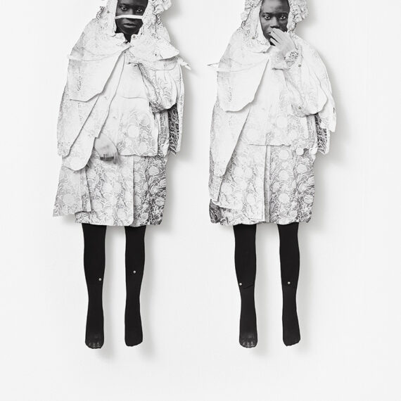 Frida Orupabo b. 1986, Norway Untitled, 2018 Collage with paper pins mounted on aluminum