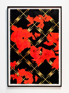 Kendell Geers b. 1968, South Africa Petals of Blood 2841, 2019 Acrylic on paper