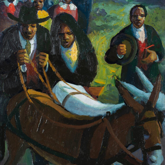 George Pemba b. 1912–2001, South Africa The Funeral, 1968 Oil on canvas