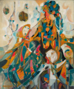 Ibou Diouf b. 1941–2017, Senegal Les Poètes, 1974 Oil on canvas