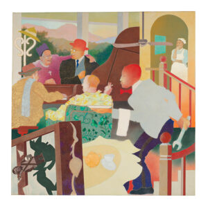 Gavin Jantjes b. 1948, South Africa Quietly at Tea, 1981 Oil on canvas