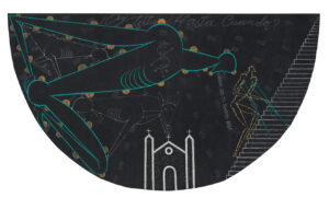 José Bedia b. 1959, Cuba ¡Ay Tatá! ¿Hasta cuándo?, 1995 Acrylic and oil stick on canvas