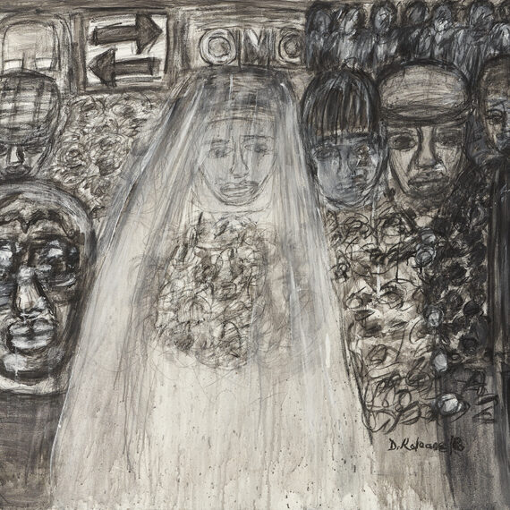 David Koloane b. 1938–2019, South Africa Procession, 2018 Mixed media on canvas