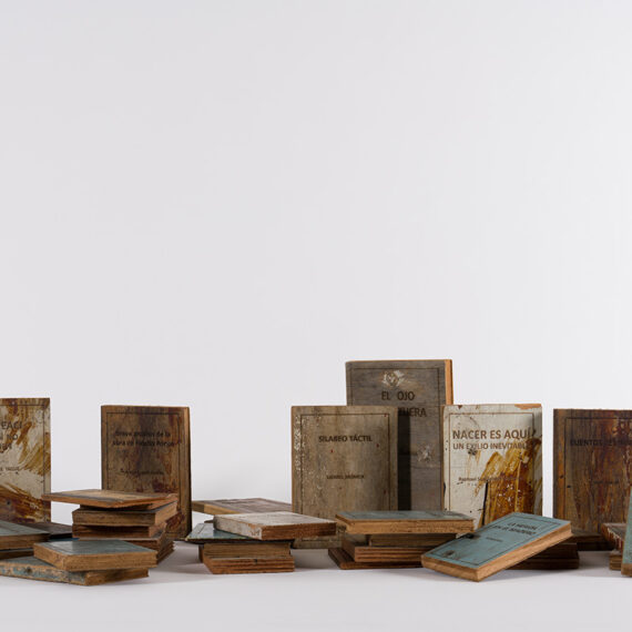 Lester Álvarez (b. 1984, Cuba) Maleza, 2015-16 Pyrography on wood, in 40 parts