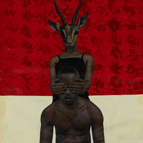 Oluwole Omofemi b. 1988, Nigeria Just for Two, 2019 Oil and acrylic on canvas