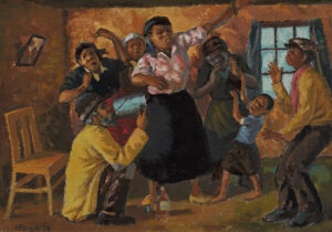 George Pemba b. 1912–2001, South Africa After the Initiation, 1979 Oil on board