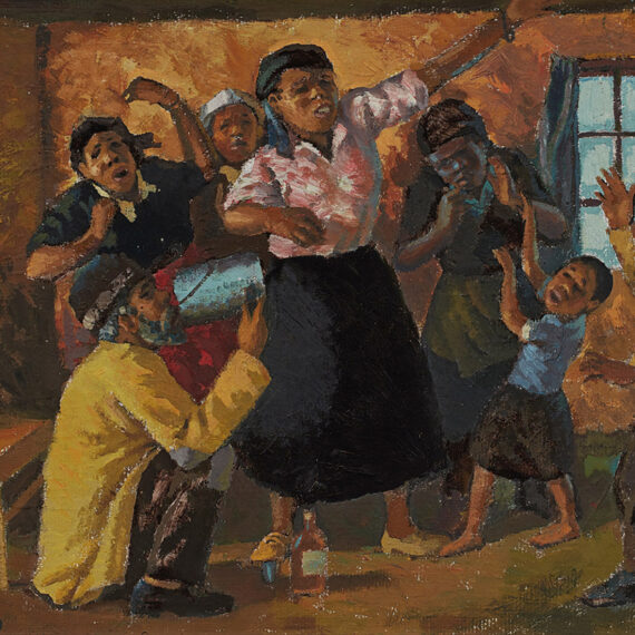 George Pemba b. 1912–2001, South Africa After the Initiation, 1979 Oil on board