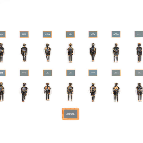 Rubén Torres Llorca b. 1957, Havana, Cuba; lives in Miami, United States Collection of the artist, 2001 Mixed media on wood and chalk on board