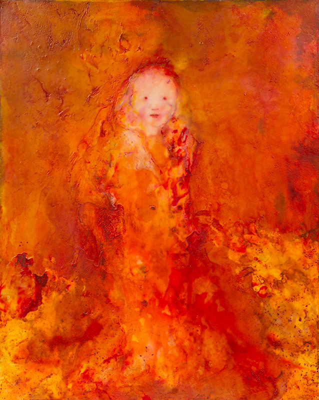 Penny Siopis b. 1953, South Africa Spirit Matter, 2016 Glue, ink, and oil glaze on canvas