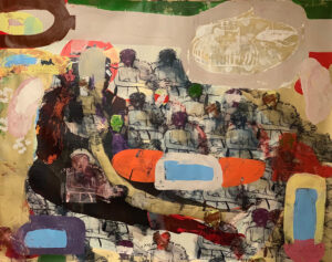 Virginia Chihota b. 1983, Zimbabwe Nguva Yekutsvaga Kwekuziva (A Time of Seeking Where to Know), 2018 Serigraph on archival cotton paper