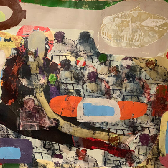 Virginia Chihota b. 1983, Zimbabwe Nguva Yekutsvaga Kwekuziva (A Time of Seeking Where to Know), 2018 Serigraph on archival cotton paper