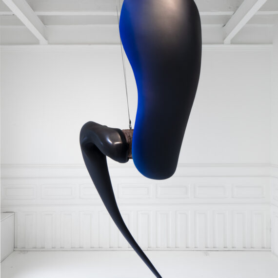 Teresa Solar (b. 1985, Spain) Tunnel Boring Machine, 2024 High-temperature clay, resin, acrylic, matte acrylic, varnish, and metal 93.30 x 39.37 x 31.49 inches