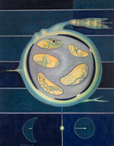 Roberto Álvarez Ríos b. 1932, Cuba; d. 2015, France La roue du destin, 1971 Mixed media on canvas