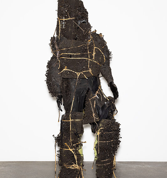 Tania Bruguera (b. 1968, Cuba) Destierro (Displacement), 1998–2003 Sculptural suit, Cuban mud, and nails