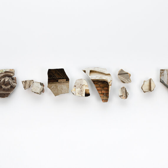 Leyla Cárdenas b. 1975, Colombia Permutaciones II (12 fragmentos), 2014 Photographic print on building fragments