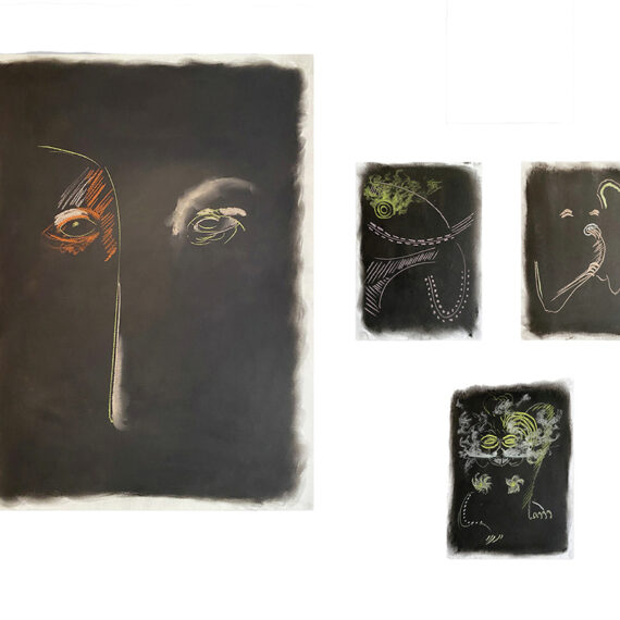 Gabriel Chaile b. 1985, Argentina From the series Me hablan de oscuridad pero yo estoy encandilado, 2020 Charcoal and pastel on paper