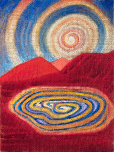 Daniel Correa Mejía (b. 1986, Colombia) El crecer, 2020 Oil on burlap 13.78 x 15.75 inches